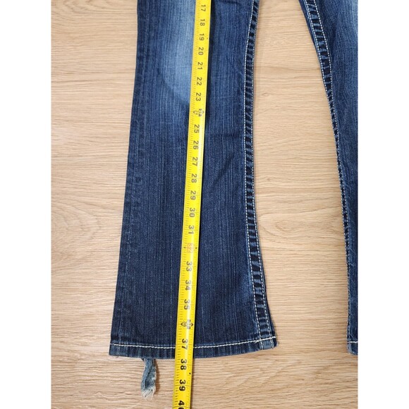 BKE Payton Jeans Womens 30 Stretch Blue Denim Pants 34x30 Distressed Flared - Picture 7 of 13